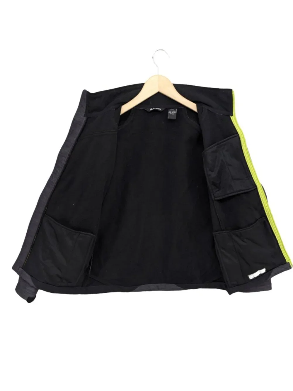 Snozu Extreme Gear Jacket Boys Black Grey Full Zip Fleece Lined Size L 14/16